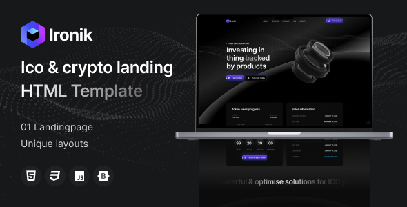 Ironik - ICO & Crypto Landing Page Template