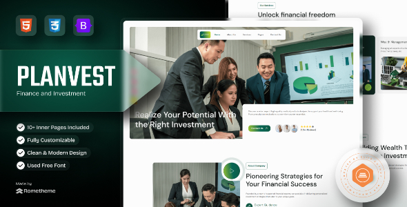 Plantvest - Finance & Investment HTML Template