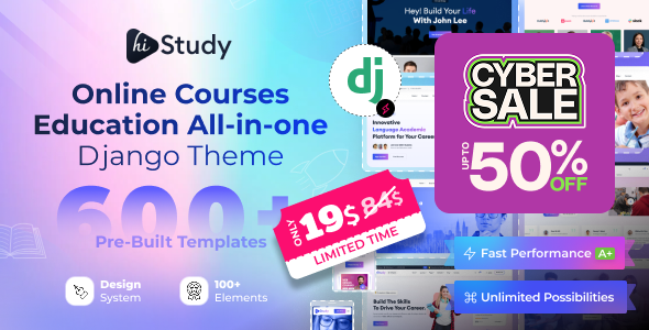 HiStudy - Online Courses & Education Django 5 Template