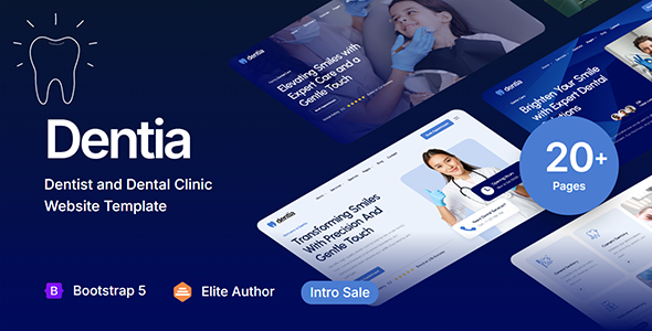 Dentia — Dentist & Dental Clinic Website Template