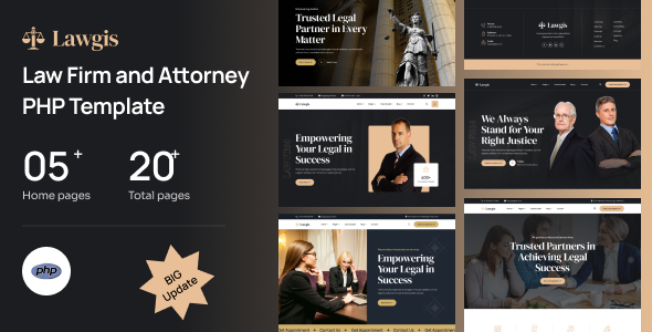 Lawgis - Law Firm and Attorney PHP Template