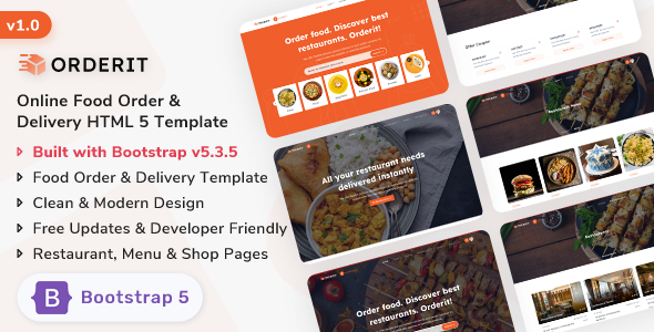 Orderit - Online Food Order and Delivery Template