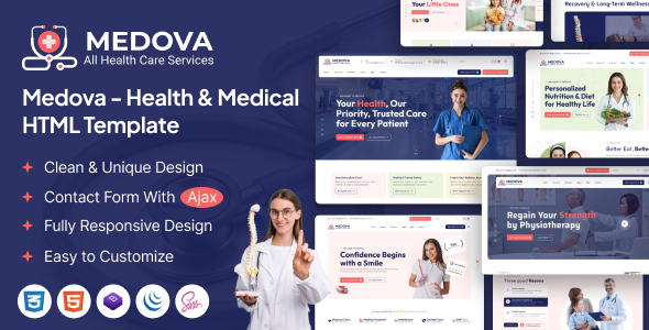 Medova – Health & Medical HTML Template