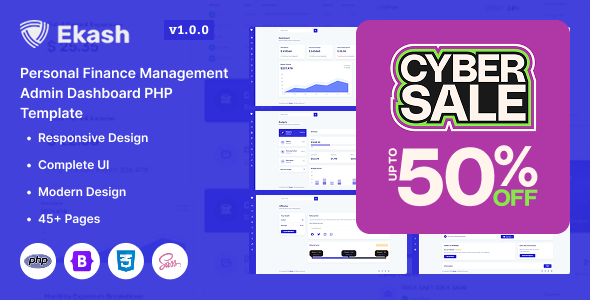 Ekash - Personal Finance Management Admin Dashboard PHP Template