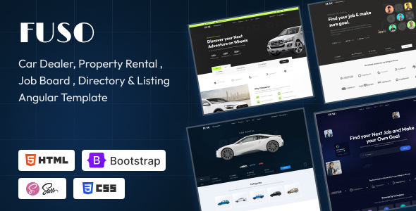 Fuso - Car Dealer, Property Rental , Job Board , Directory & Listing HTML Template