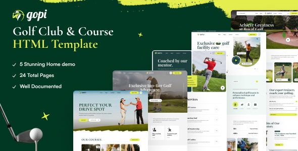 Gopi - Golf Club & Course HTML Template