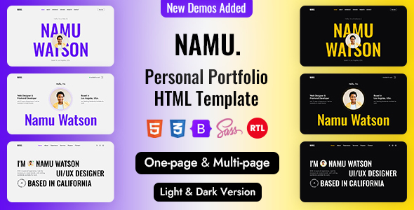 Namu - Personal Portfolio Template