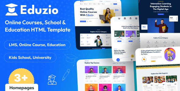 Eduzio - Online Course & Education HTML Template