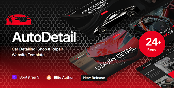 AutoDetail - Car Detailing, Shop & Repair HTML Template