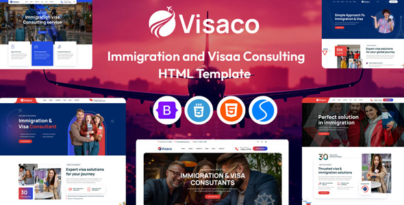 Visaco – Immigration & Visa Consulting HTML Template