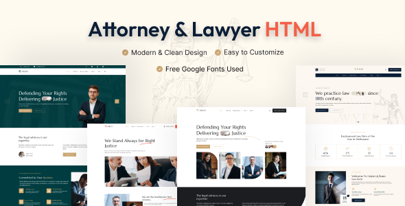 Atroly – Attorney & Lawyer HTML Template