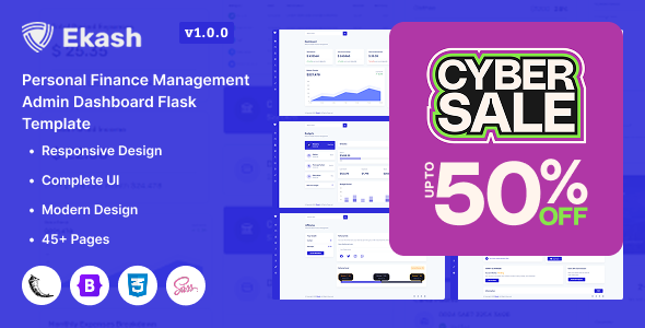 Ekash - Personal Finance Management Admin Dashboard Flask Template