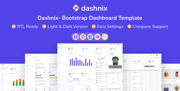 Dashnix - HTML5 Bootstrap Dashboard Template