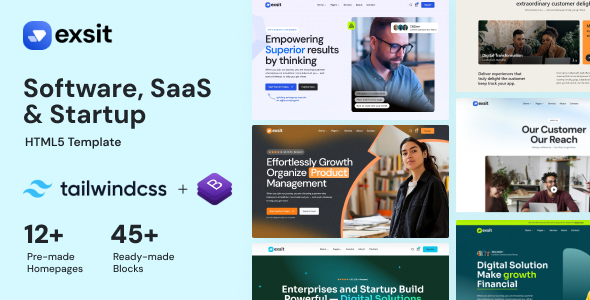 Exsit - Software, SaaS & Startup HTML5 Template