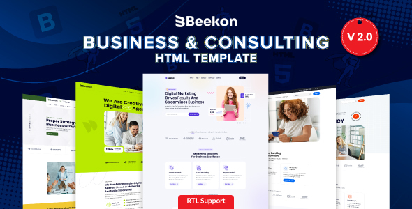 Beekon - Business & Consulting Html Template + RTL