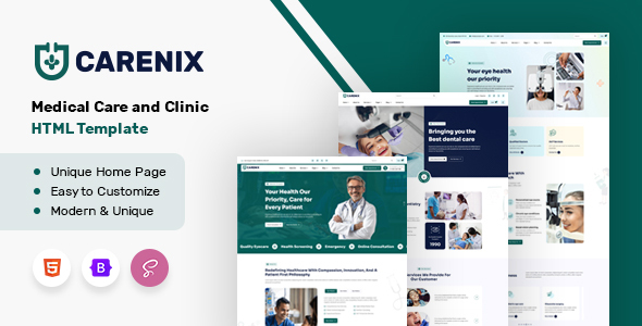 Carenix - Medical Care and Clinic HTML Template