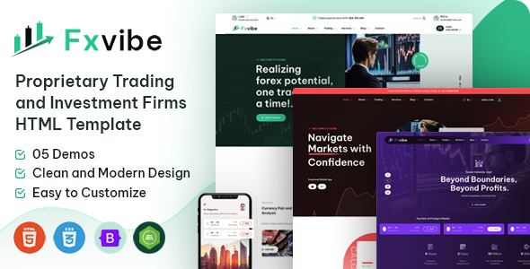 FXvibe - Forex Prop Firm HTML Template