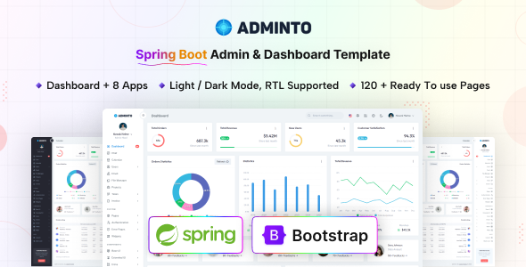 Adminto - Spring Boot Admin Dashboard Template