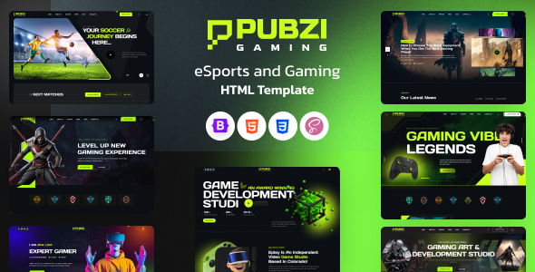 Pubzi – eSports and AI Gaming HTML Template
