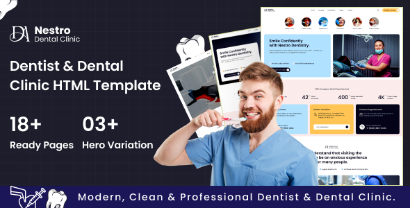 Nestro - Dentist & Dental Clinic HTML Template