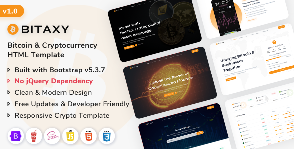 Bitaxy - Bitcoin & Crypto Currency HTML5 Template