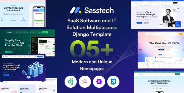 SassTech - Django - SaaS Software & IT Solution Multipurpose Template