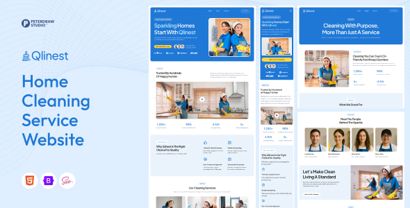 Qlinest - Home Cleaning Service Website HTML Template