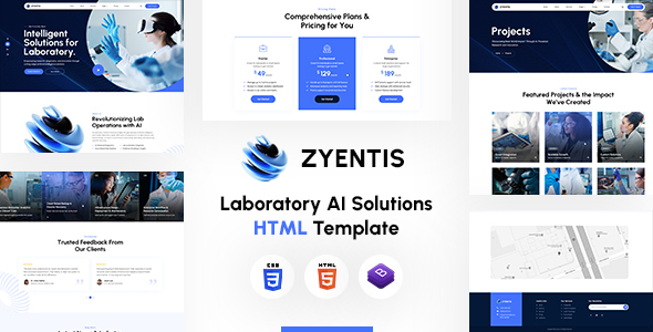 Zyentis - Laboratory AI Solutions HTML Template