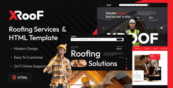 XRoof - Roofing Services HTML Template