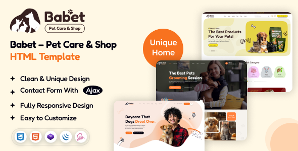 Babet - Pet Care & Shop HTML Template