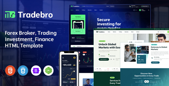 TradeBro - Forex Broker & Trading HTML Template