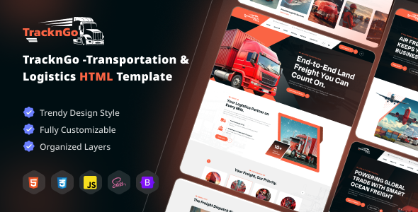TracknGo -Transportation & Logistics Html Template