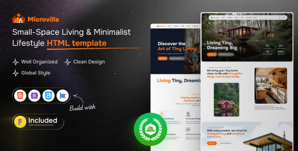 MicroVilla - Tiny House Living Lifestyle HTML Template
