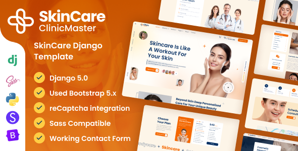 ClinicMaster - SkinCare Django Template