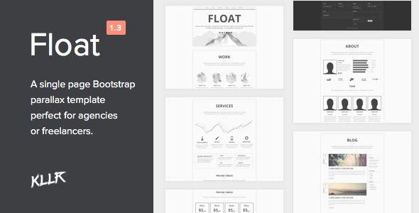 Float - Responsive Bootstrap Single-Page Template