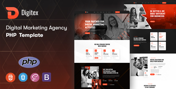 Digitex - Digital Marketing Agency PHP Template