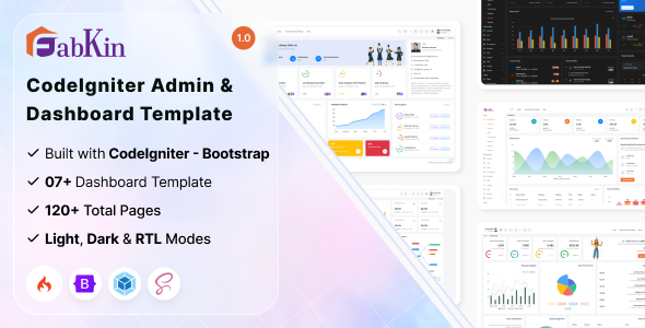 Fabkin - Codeigniter Admin Dashboard Template