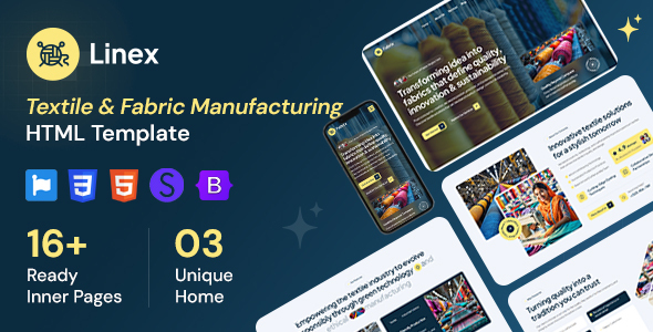 Linex - Textile & Fabric Manufacturing HTML Template