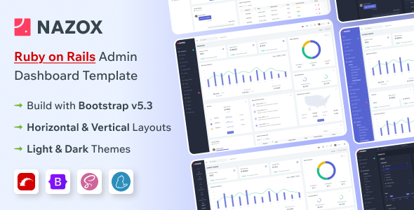 Nazox - Ruby on Rails Admin & Dashboard Template