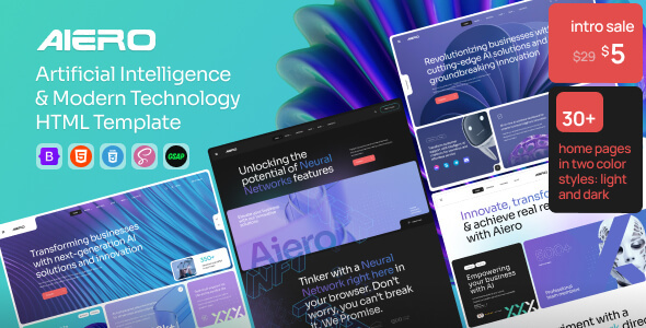 Aiero - AI Agency & Technology HTML Template