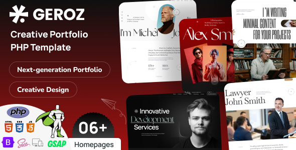 Geroz – Creative Personal Portfolio PHP Template