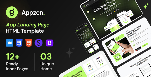 Appzen - App Landing Page HTML Template