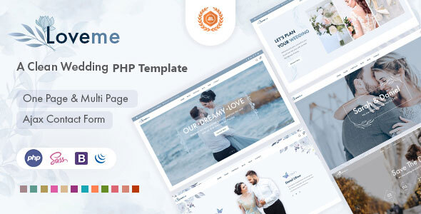 Loveme - Wedding & Wedding Planner PHP Template