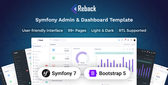Reback - Symfony 7 Admin & Dashboard Template