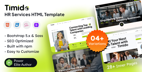 Timido – HR Services and Recruitment HTML Template