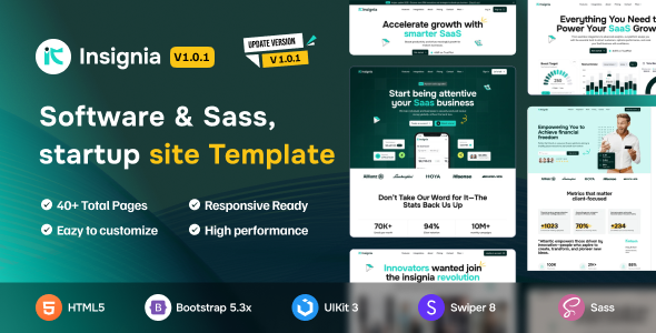 Insignia - Software, SaaS & Startup HTML5 Template