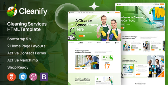 Cleanify - Cleaning Services HTML Template