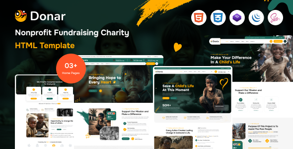Donar - Nonprofit Charity & Fundraising  Template