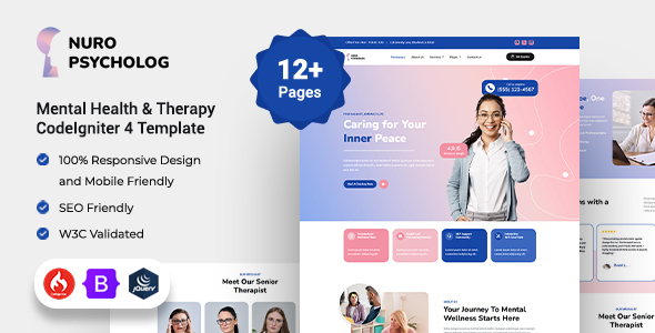 Nuro - Mental Health Therapy CodeIgniter 4 Template