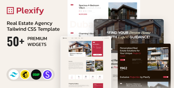 Plexify - Real Estate Agency Tailwind CSS Template